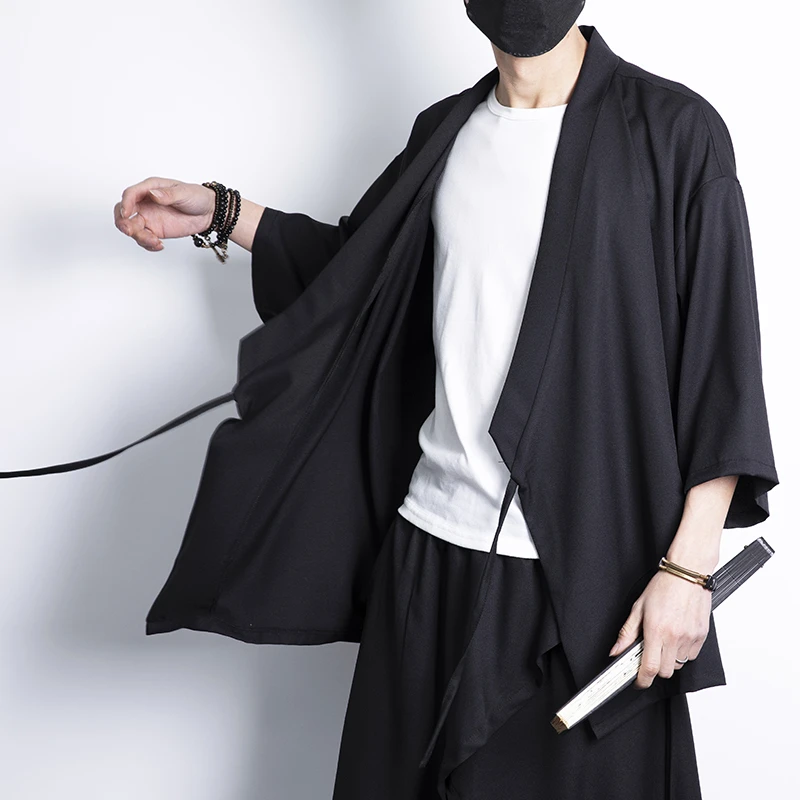 佛系禅意外套男山本耀司风衬衫cosplay日本武士服剑道和服7七分袖
