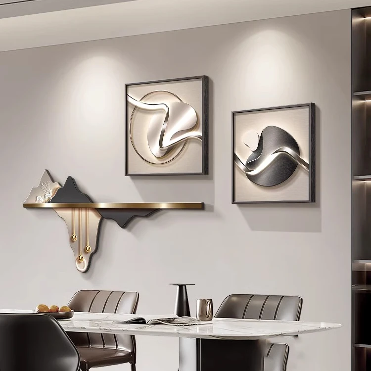 轻奢高级感靠山客厅装饰画新款石来运转大气沙发背景墙挂画