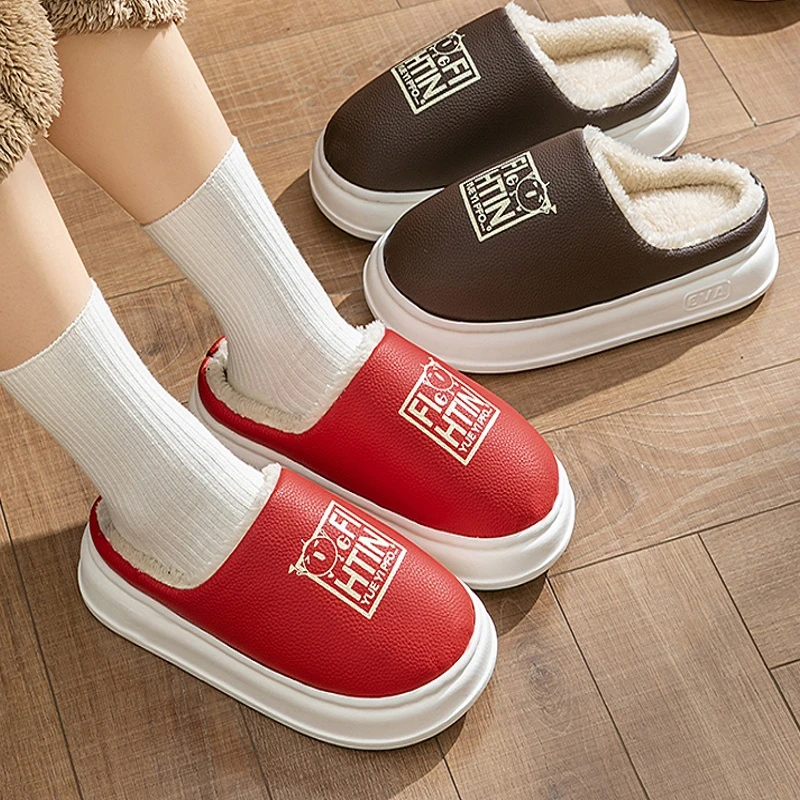 【小扬甄选】踩屎感棉拖鞋女厚底冬季情侣居家居室内保暖棉鞋软底