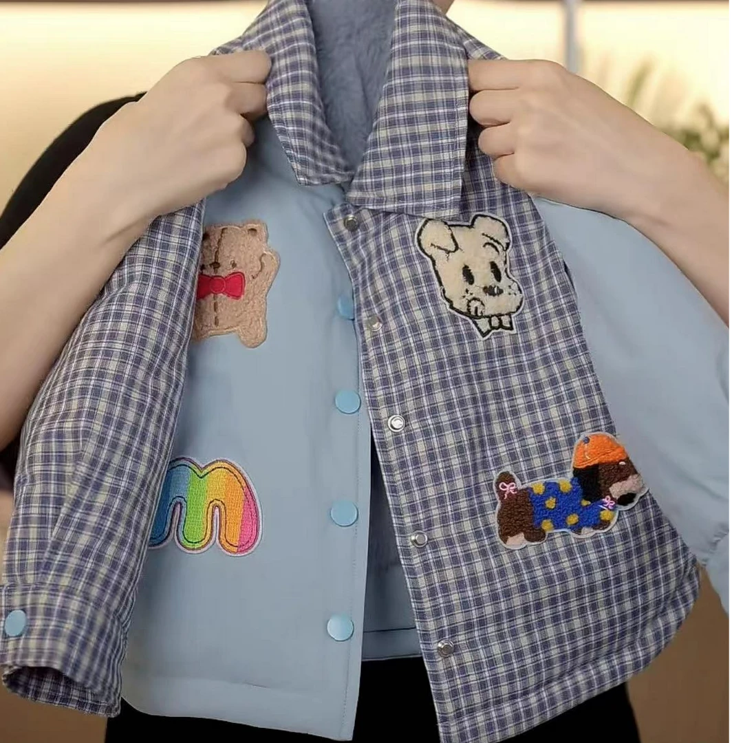 幂姐原创2025秋冬季男女童拼棉服MJD243376