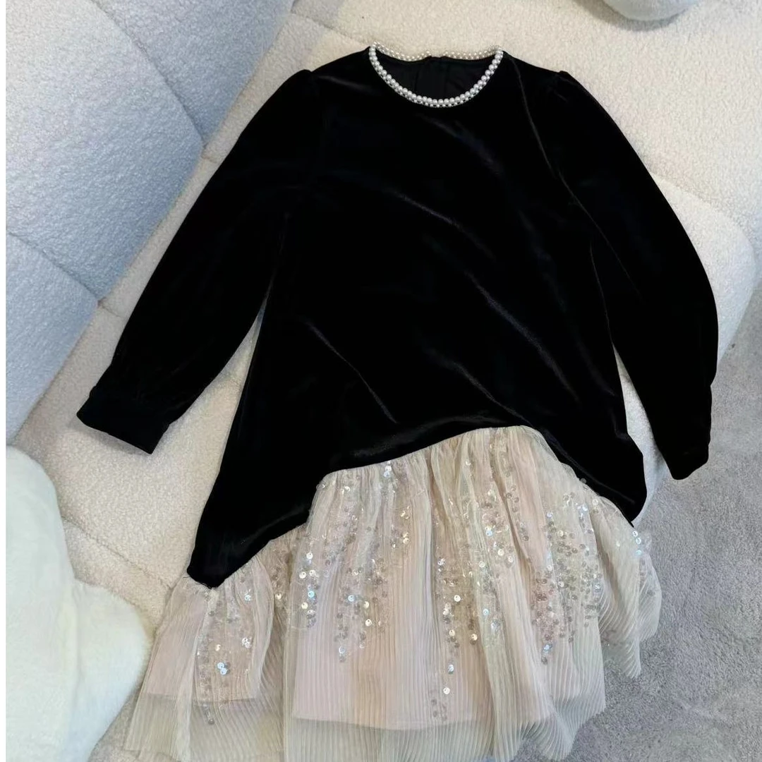 【万象城店】2024幂姐原创4冬季新款女童轻奢风连衣裙MJQ243292