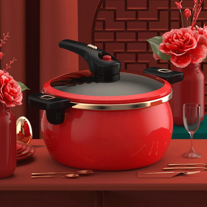 汤锅家用大容量双耳加厚炖煮不粘锅加厚搪瓷防烫工艺精品微压炖锅