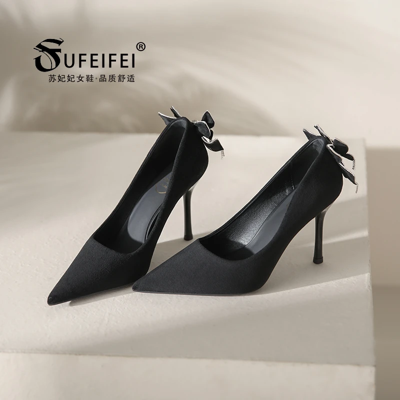 sufeifei/苏妃妃359春夏新款尖头高跟鞋气质优雅名媛性感百搭单鞋