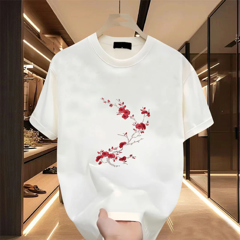 仓石一树痞帅印花短袖T恤时尚男士夏季宽松情侣半袖圆领上衣体恤t