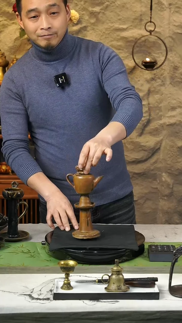 【闪购商品】陶瓷罐897紫金釉 油灯