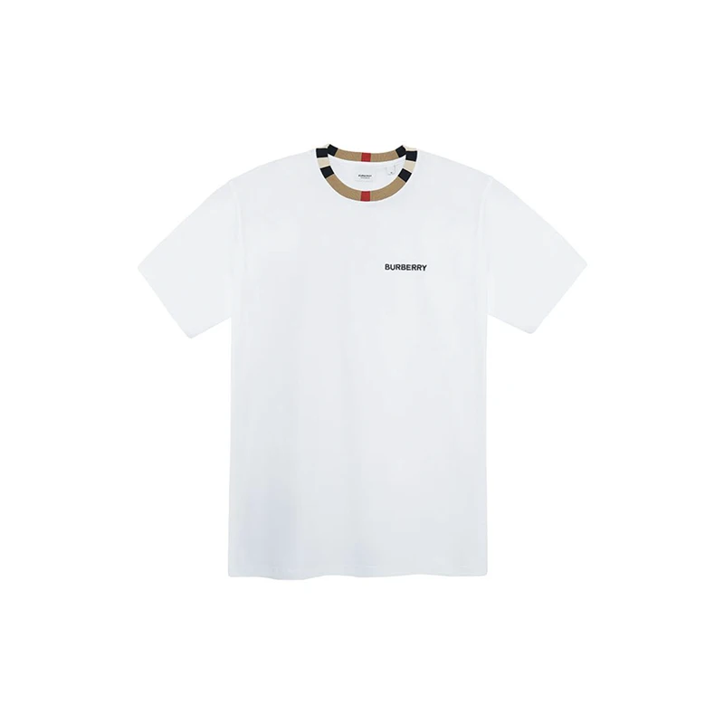【美国发货】Burberry博柏利 XS码 纯色刺绣logo 圆领短袖T恤 男款