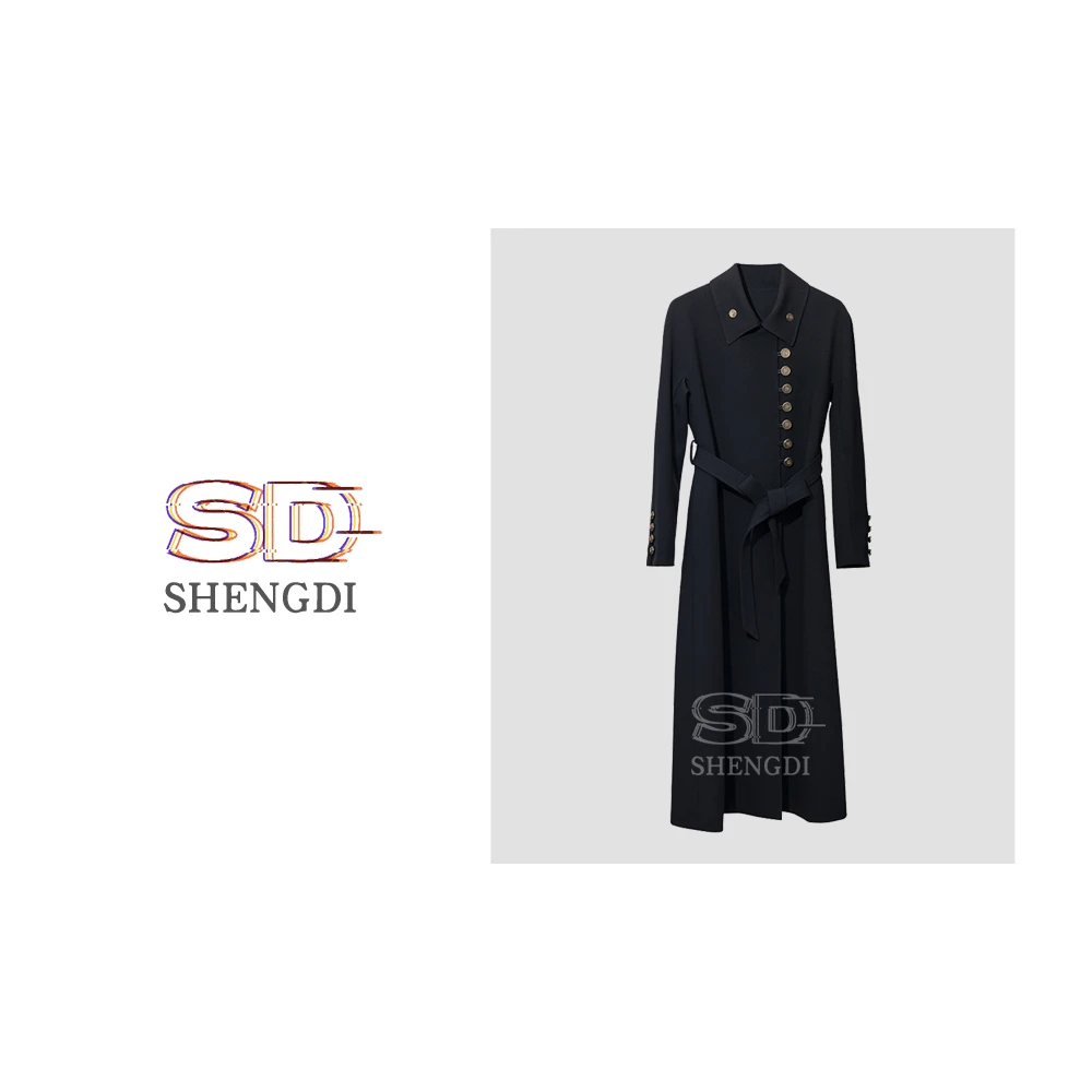 SHENGDI轻奢气质设计款百搭风衣外套7109