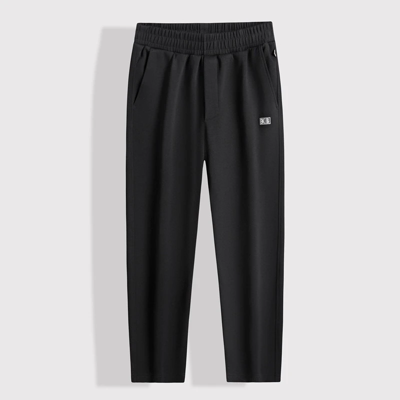 2024年秋季新款男青年潮胖加肥加大码松紧腰针织运动休闲裤男长裤