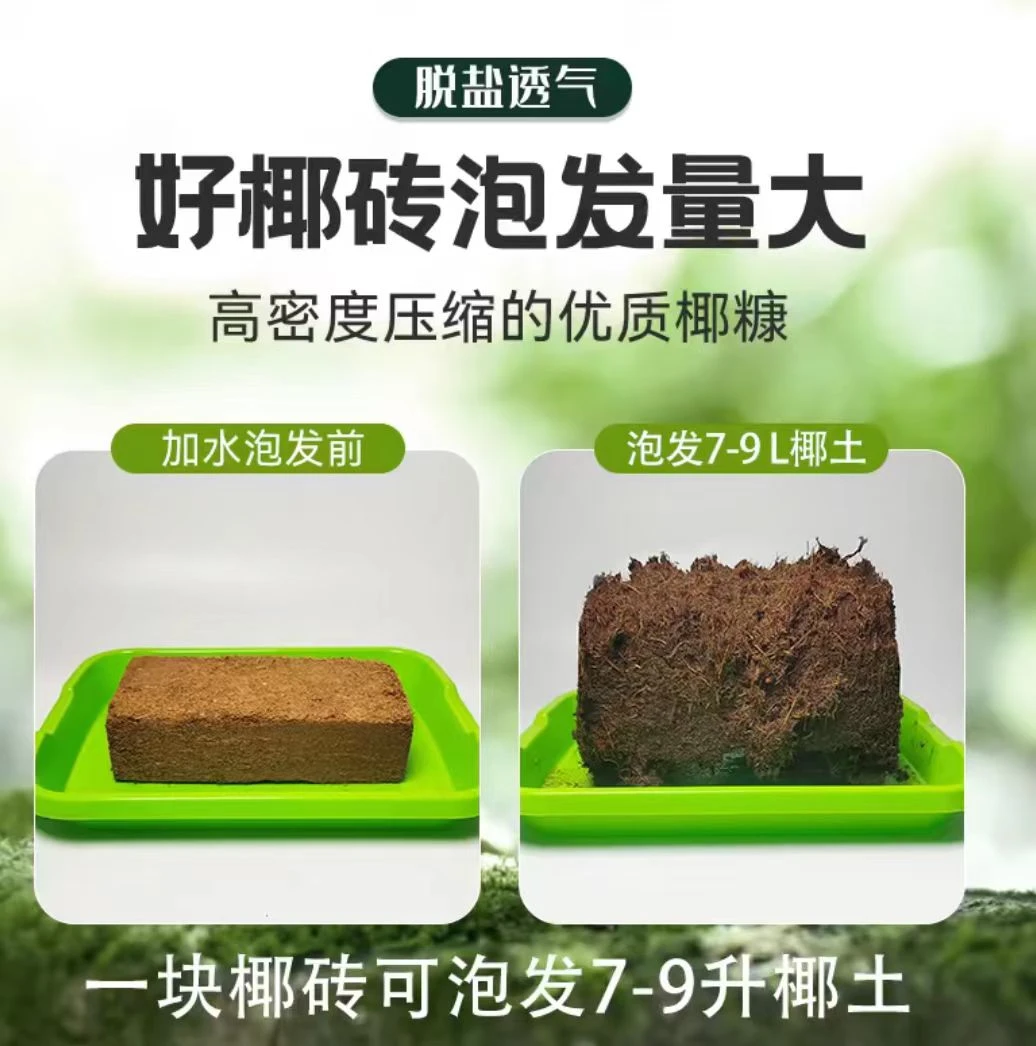 进口椰砖营养肥料椰糠家庭阳台种植通用基质养花种菜营养土混合