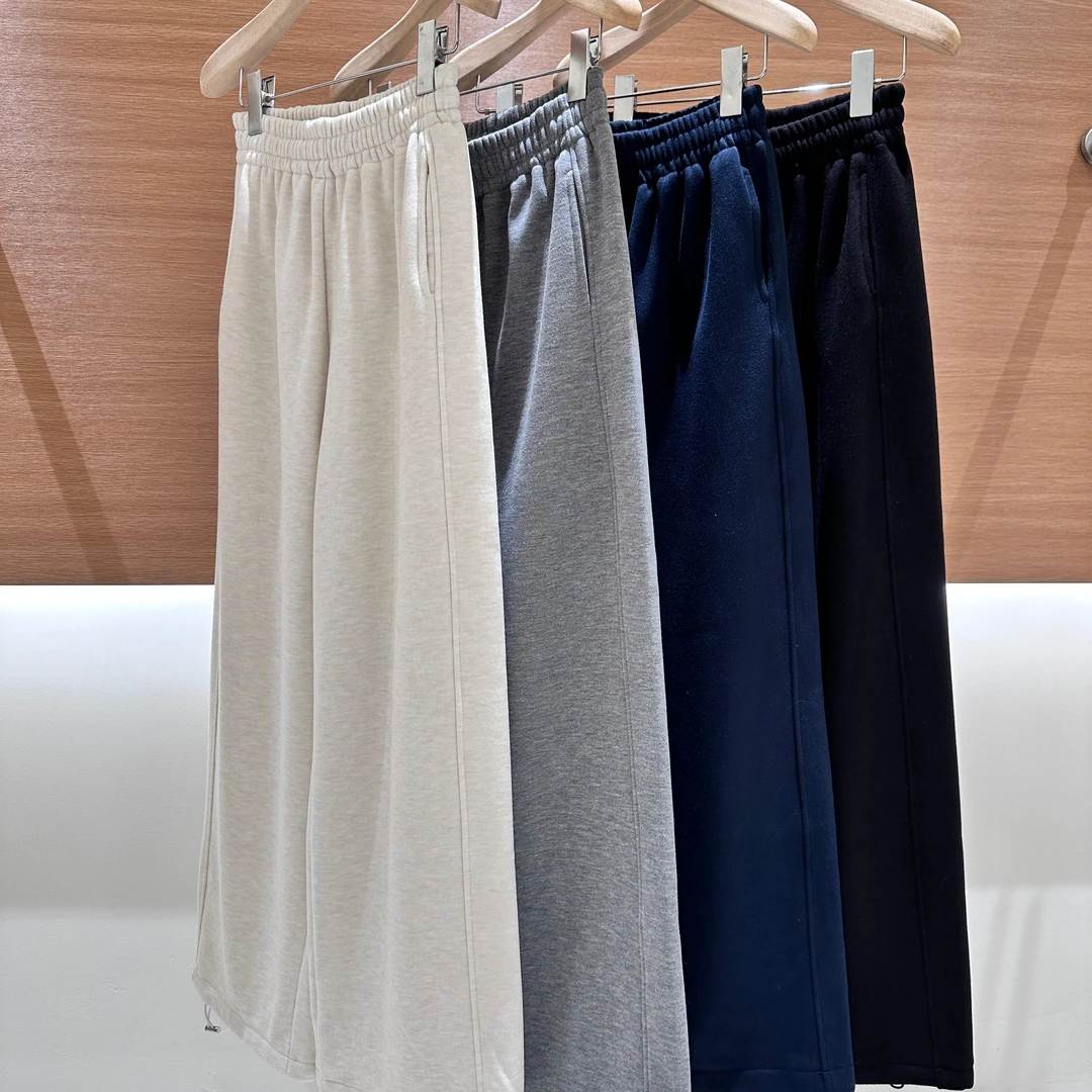 加绒卫裤！秋冬新款加厚运动裤阔腿束脚宽松显瘦休闲裤2683