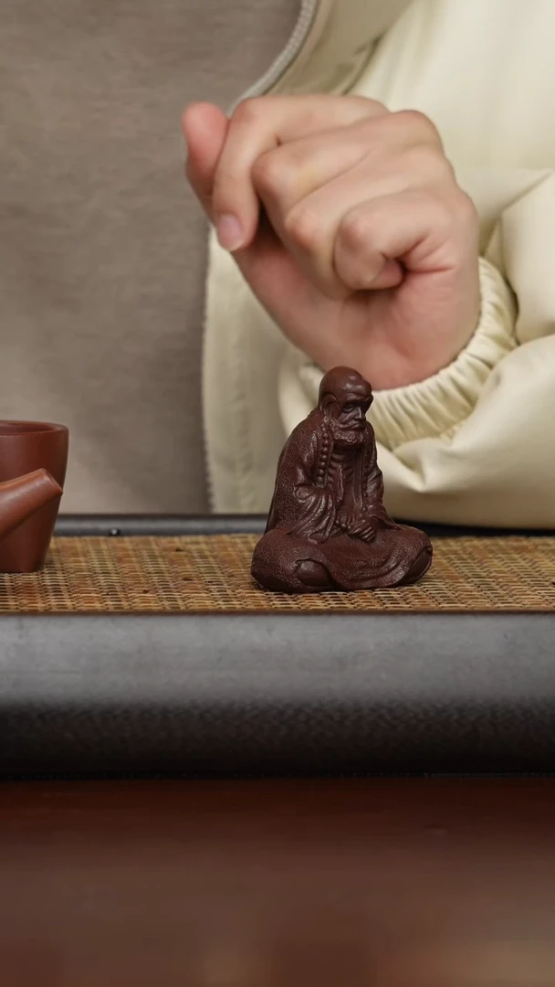 【闪购商品】紫砂茶壶紫泥达摩禅者