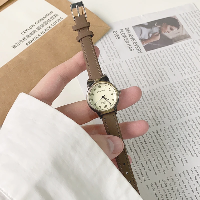 女士手表简约时尚韩版2024新款中小学初中生高颜值小巧防水石英表
