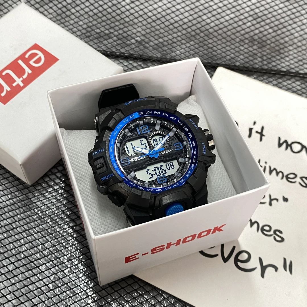 运动型手表男防水防摔机械青少年初中学生儿童韩版潮流男士电子表