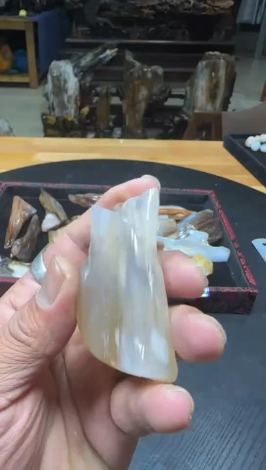 【闪购商品】硅化玉树化玉手把件未镶嵌树化玉手把件