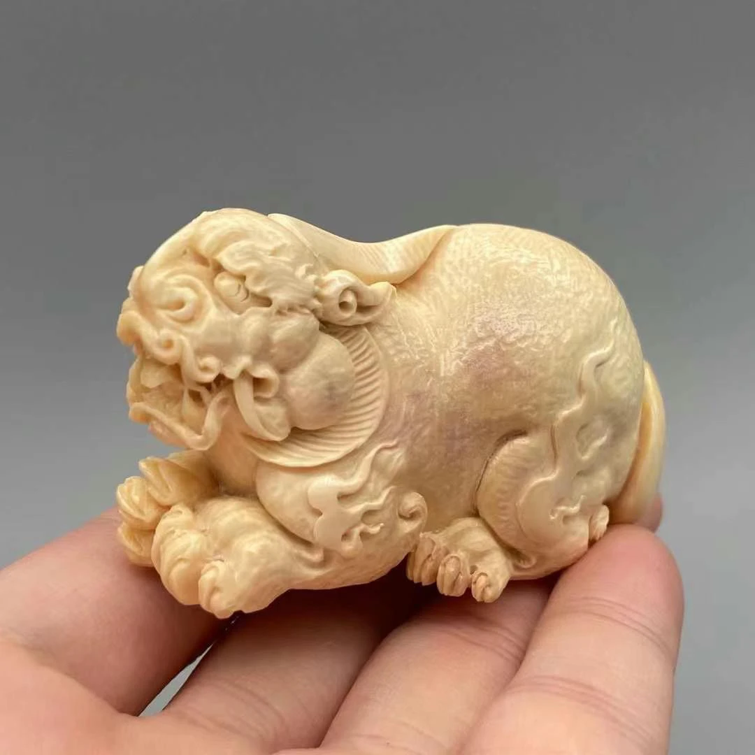 猛犸蓝皮貔貅手把件