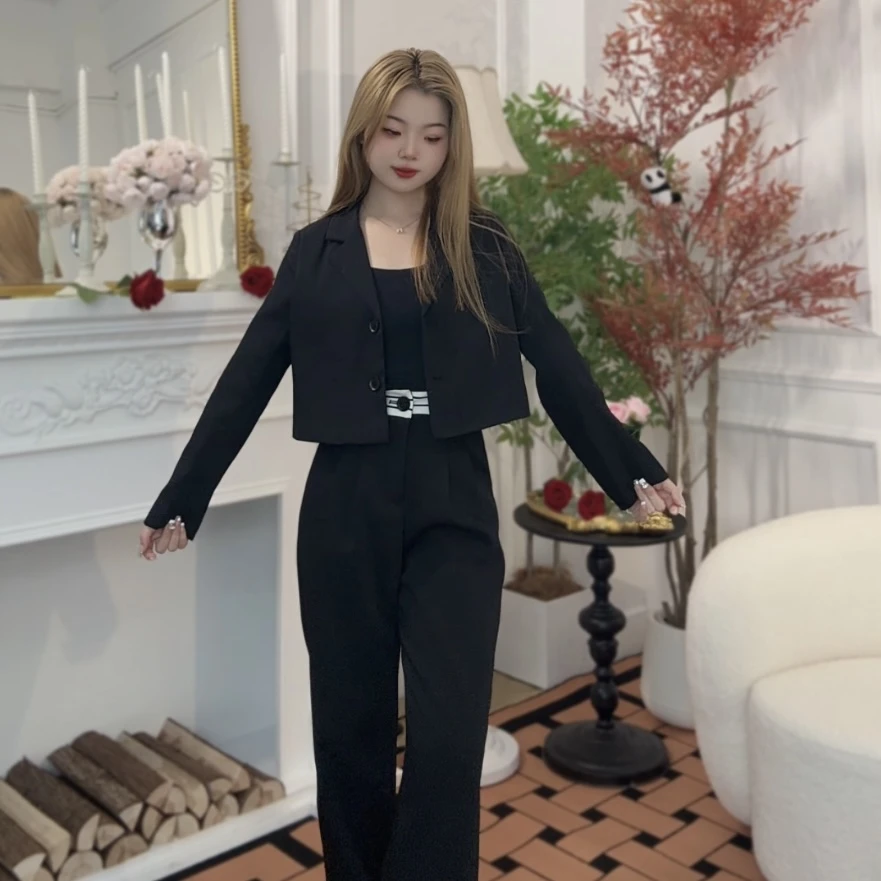 【007】140长袖西装秋季2024新款今年流行气质高级感两件套女