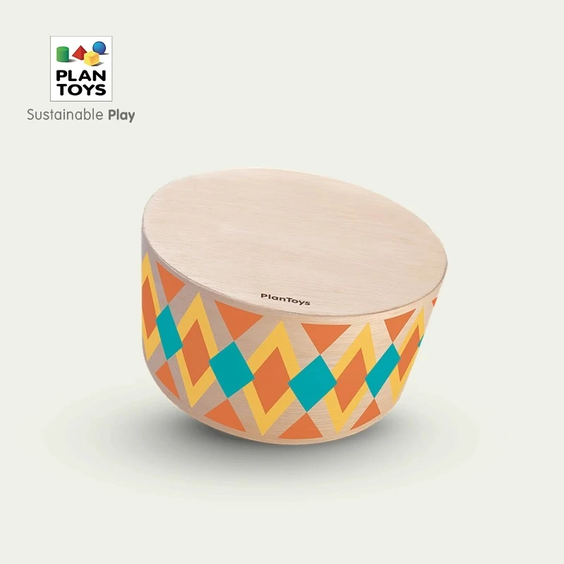 【音乐启蒙】plantoys非洲手鼓小鼓手拍鼓积木打击乐器6423益智玩具