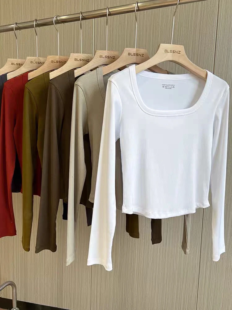 简爱女装 清线下49元韩版时尚百搭纯色设计感t恤 8030