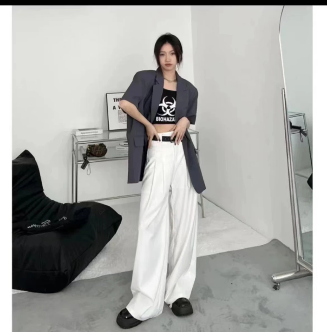 简爱女装 清线下99元休闲新款气质设计师阔腿西装裤 16289