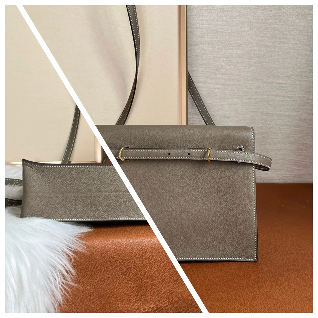 A、surprise法式手工包ev牛皮单肩斜挎时尚danse真正全牛皮挎包