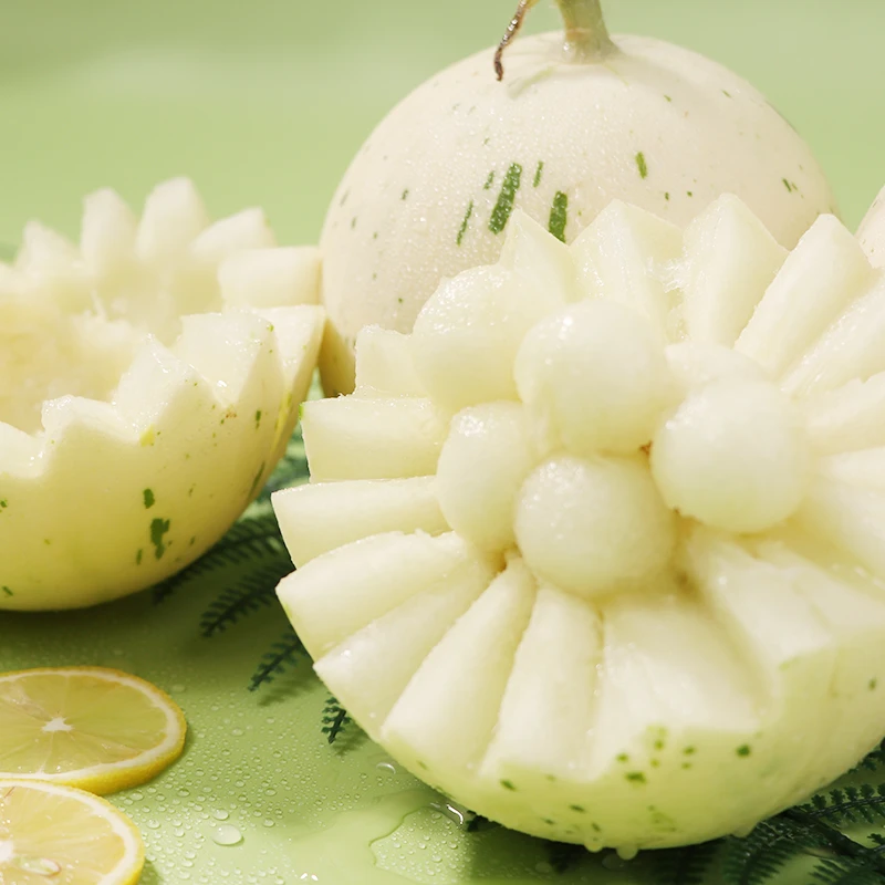 山东玉露流星蜜瓜4.5/8斤新鲜采摘彩箱带勺