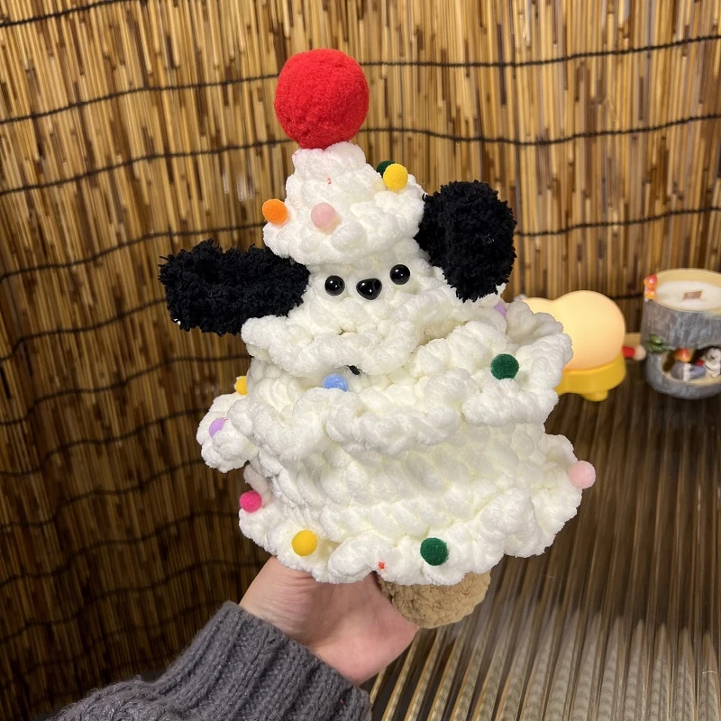 DIY圣诞节创意礼物可爱小狗圣诞树材料包编织惊喜