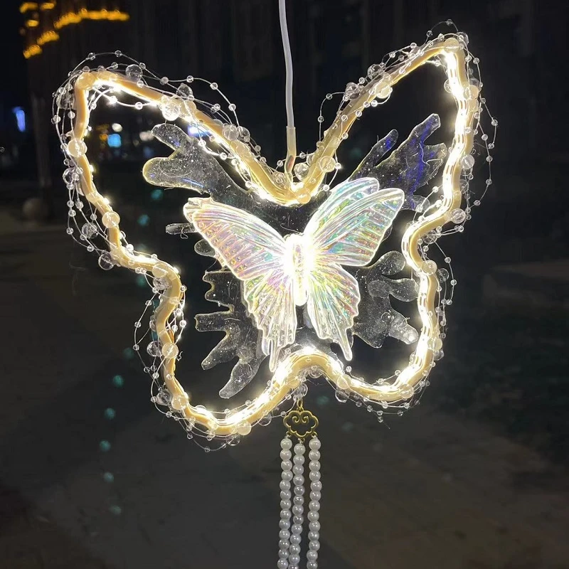 手工DIY材料包梦幻蝴蝶吊灯送闺蜜女友礼物灯笼