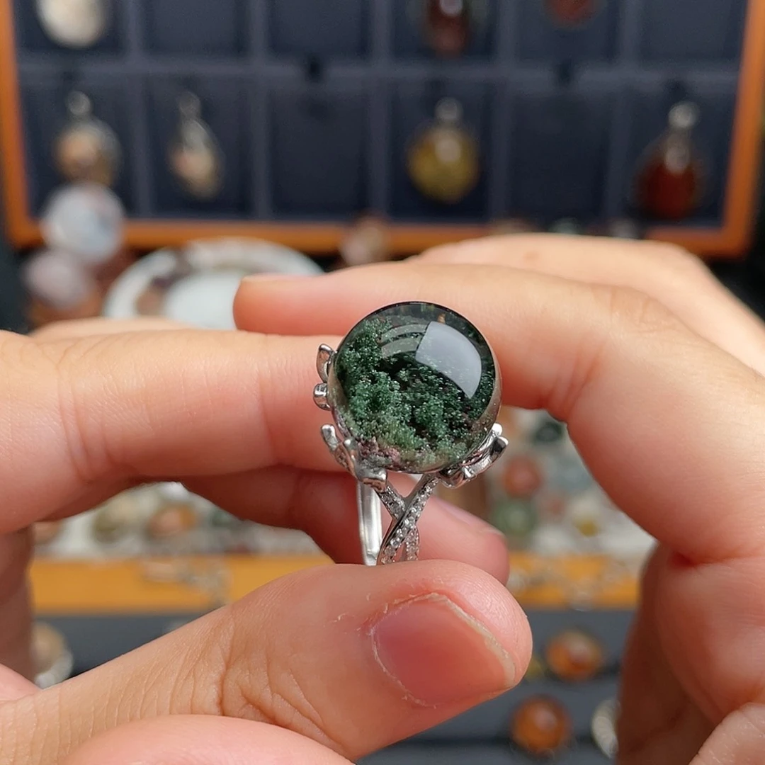 水晶戒指银S925镶嵌阅**已