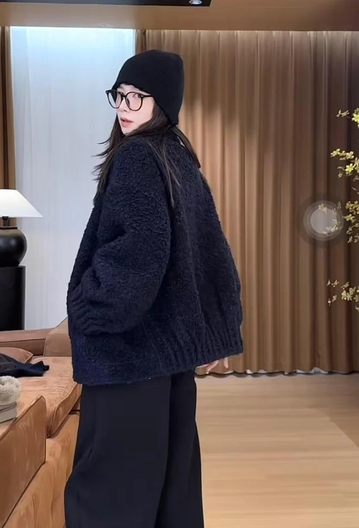 左绣定制欧版原创时尚休闲加棉毛呢子外套1216