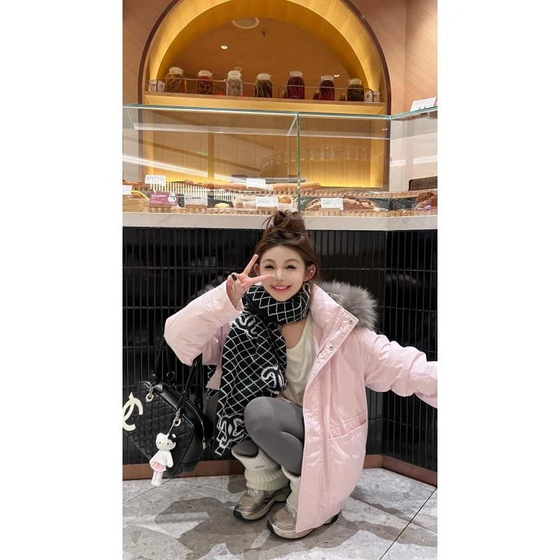 lp1：1高品质平替90白鸭绒工装派克羽绒服女真狐狸毛领连帽外套冬
