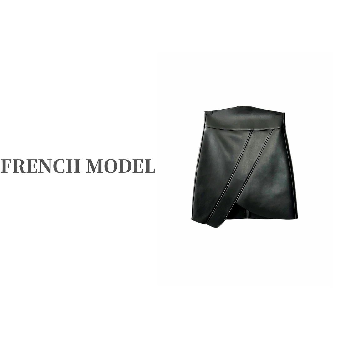 FRENCH MODEL 媛媛.2023秋装立体不规则气质半身裙女短裙41050120