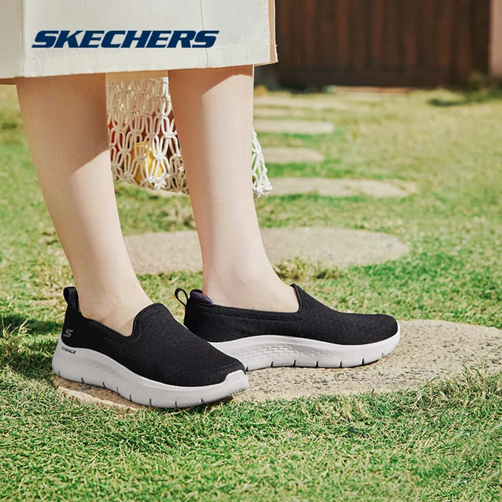 斯凯奇官方女鞋一脚蹬运动鞋舒适厚底回弹妈妈鞋休闲健步鞋124825