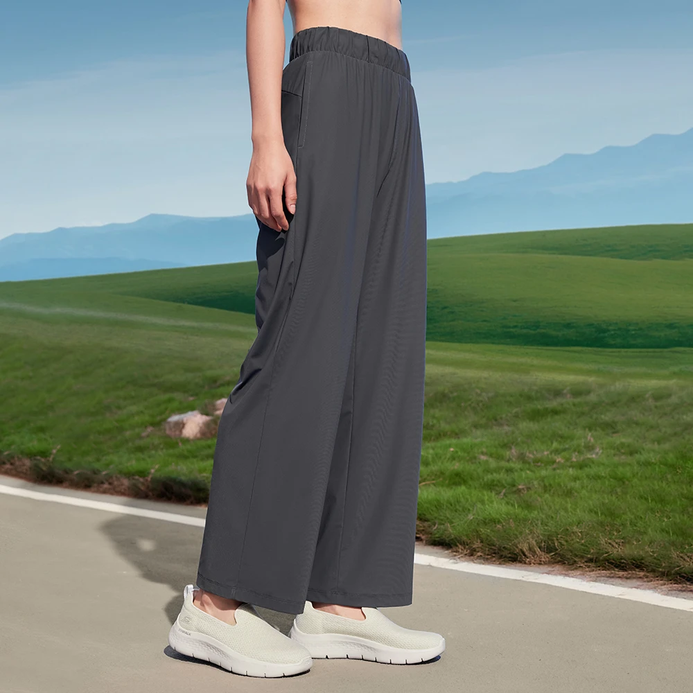 【尤莱特】斯凯奇凉感速干裤女款运动弹力健身裤黑色长裤子P224W062