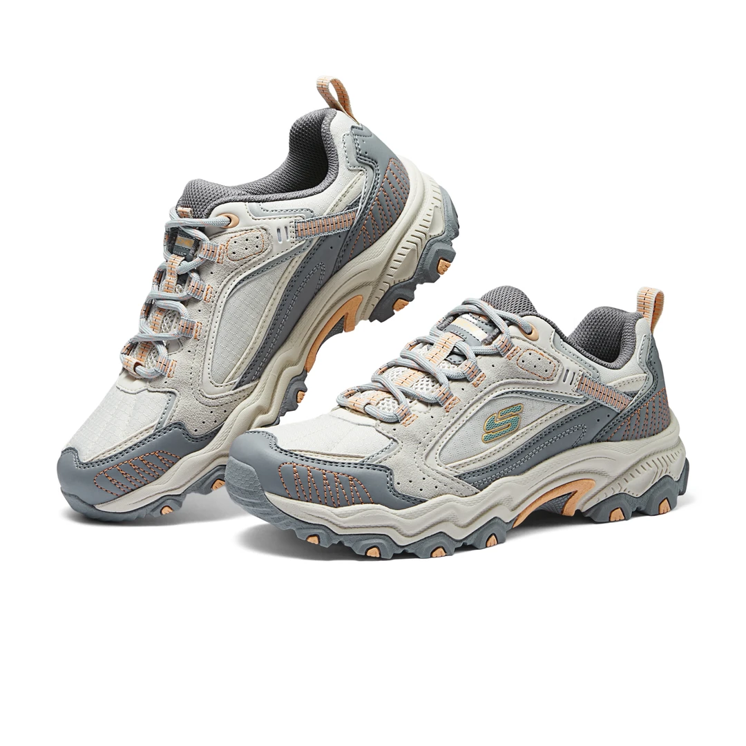 斯凯奇官方女鞋户外旅行徒步运动鞋低帮绑带舒适休闲鞋180124