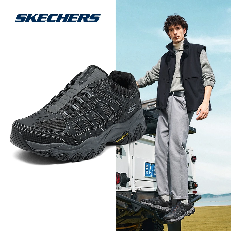 斯凯奇官方男鞋舒适防撞徒步鞋一脚蹬运动鞋复古户外鞋237610