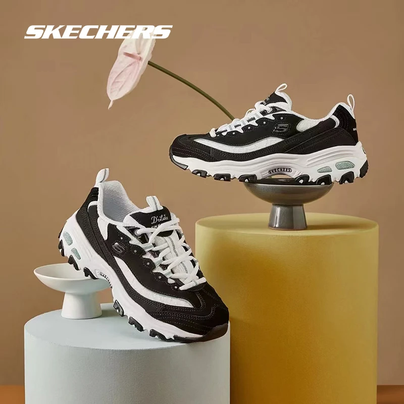 【蕾丝熊】斯凯奇女鞋四季款熊猫鞋时尚厚底高网面休闲老爹鞋11959