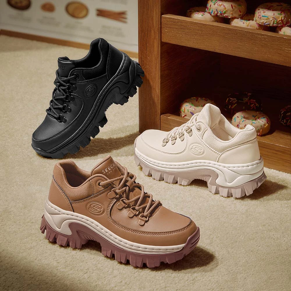 斯凯奇官方女鞋厚底增高舒适休闲运动鞋时尚百搭老爹鞋177226