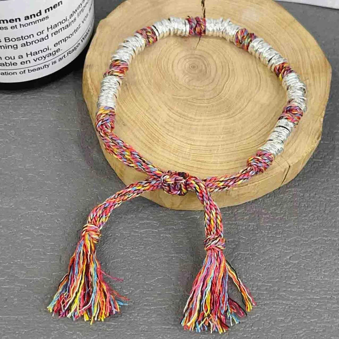 925银布艺手链 【吉良】02408 盘缠s925银手链