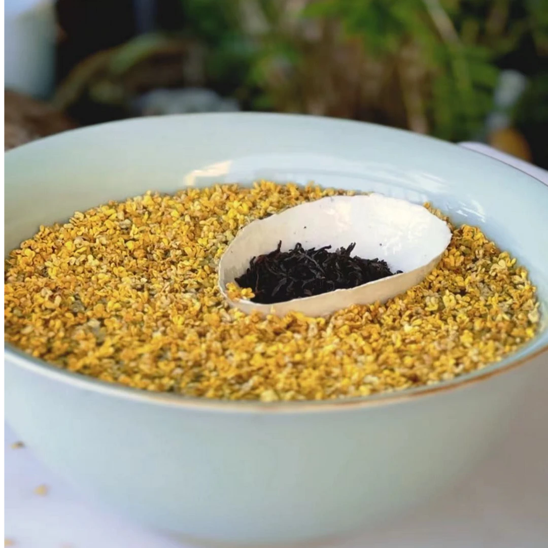 桂花秋皎洁，韦洁群大师桂花六堡，2017桂青种窨制