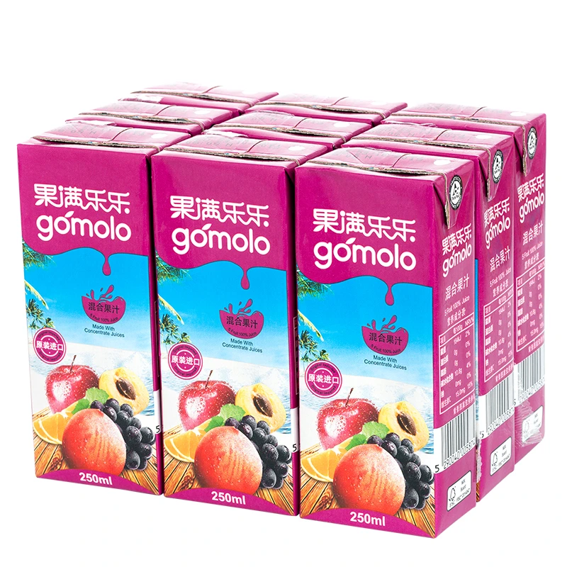 果满乐乐 5种水果混合果汁250mL*9瓶 原装进口优选灌装饮料