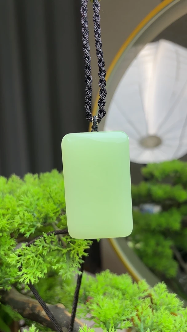 青海料黄口60*40mm无牌头平安牌料子干净带绳子礼盒