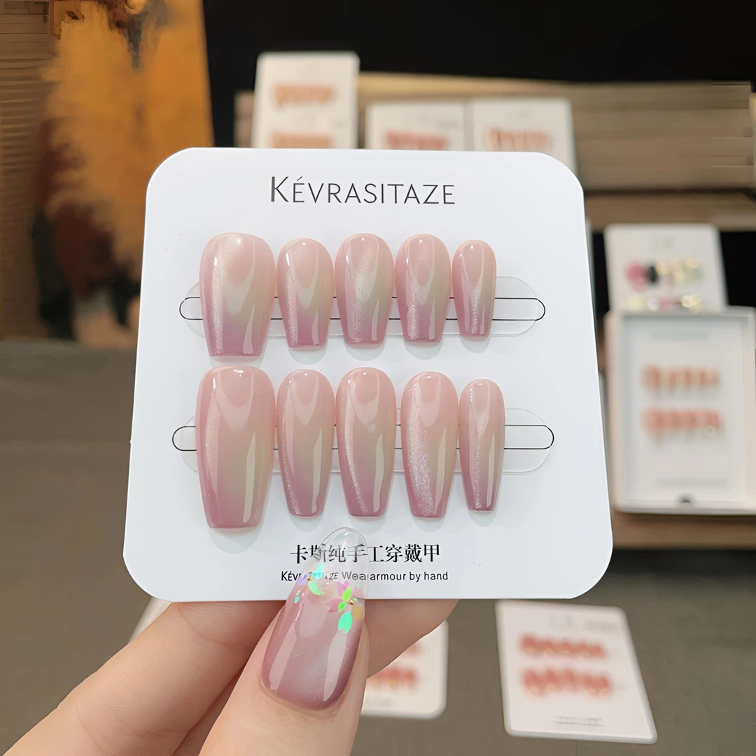 【咸狗 】老登设计纯手工穿戴甲纯欲优雅气质显白光疗美甲