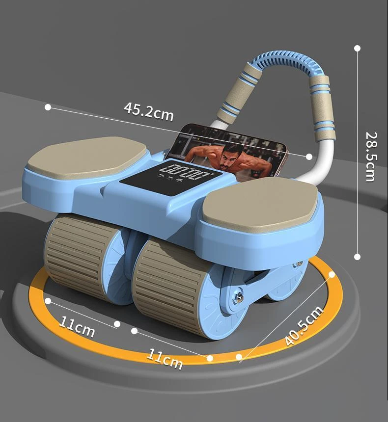四轮AI健腹轮锻炼练腹肌瘦肚子智能计数自动回弹健身全新升级111