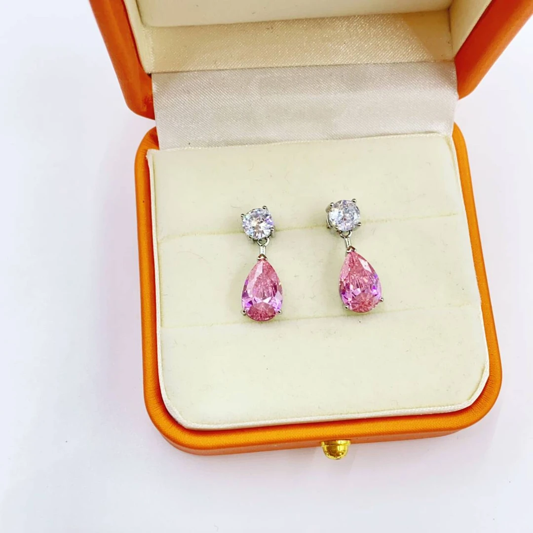 896 精美粉色水滴耳坠多样性发货