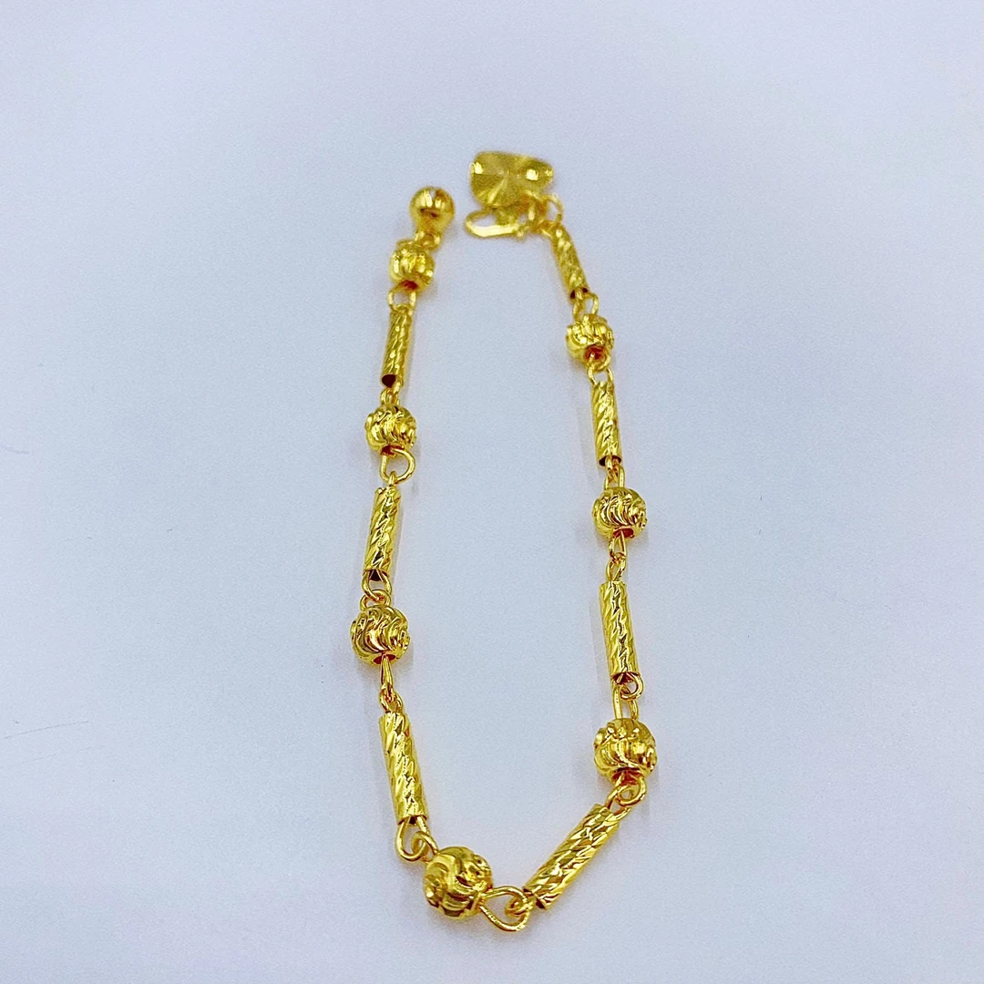 359 精美黄色旋转圆柱拼接珠珠手链多样性发货