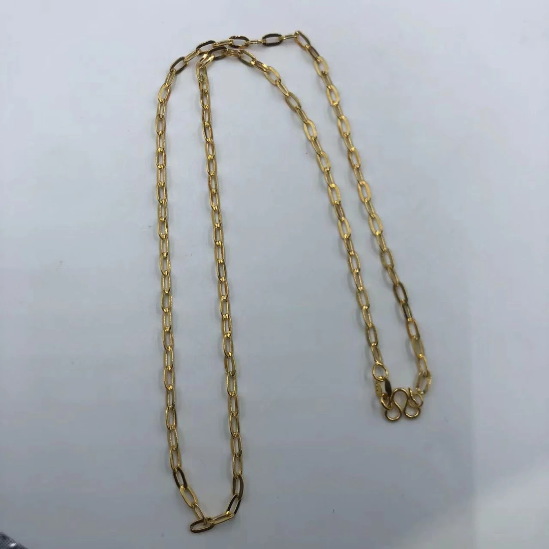 2082  精美黄色环环相扣项链多样性发货