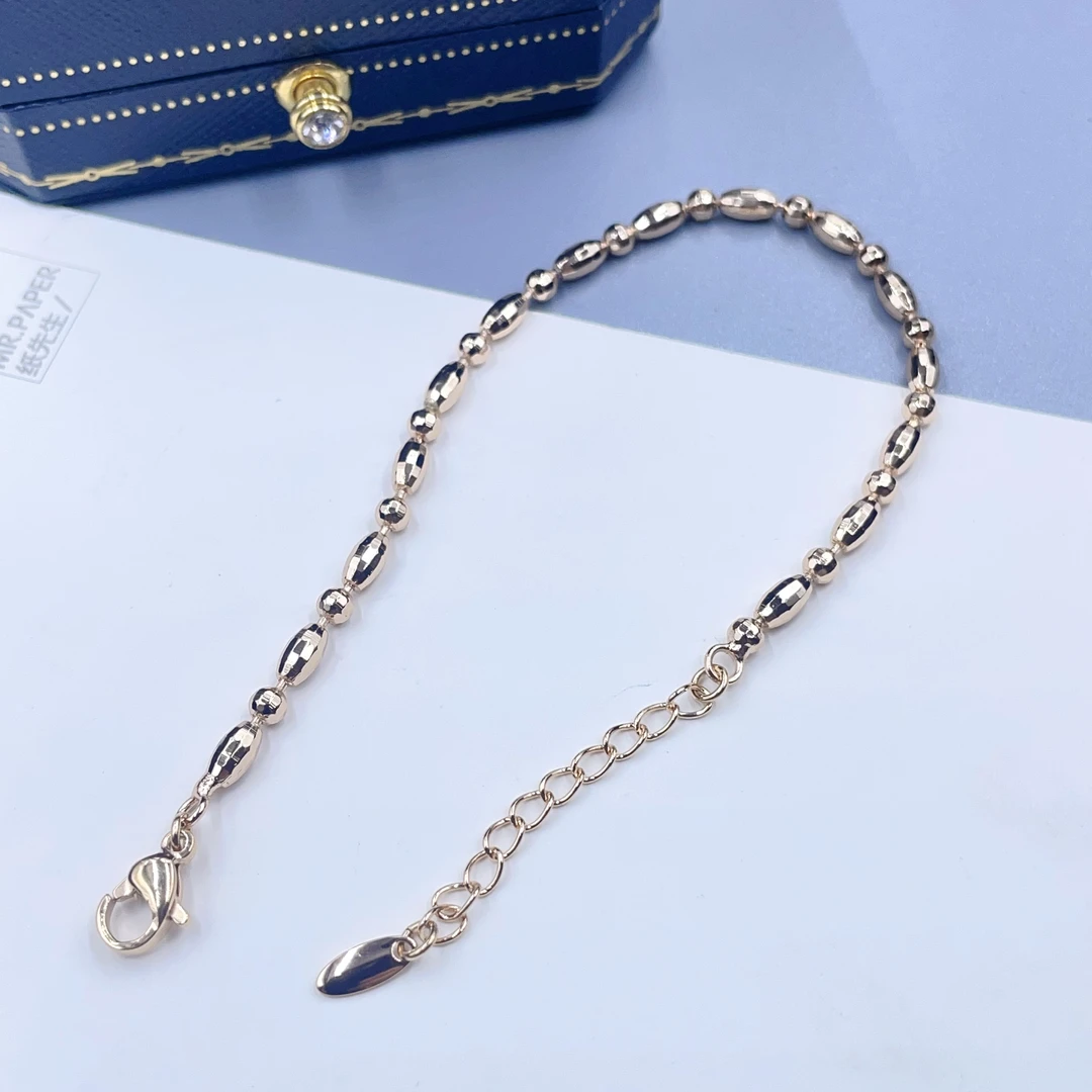 高配香槟色切面手链女多样性发货-277