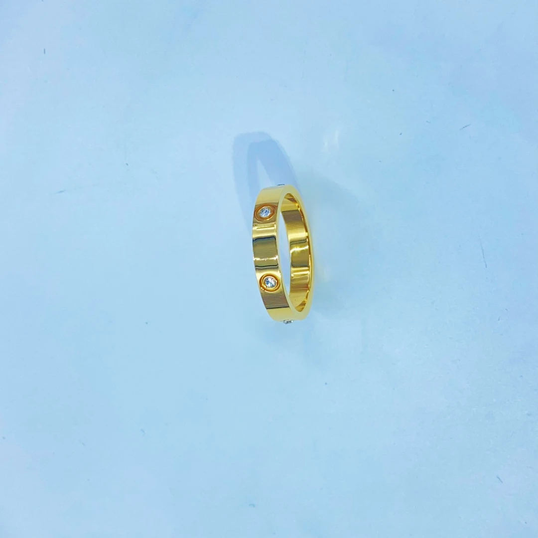 戒指 1139  精美时尚素款黄色戒指多样性发货