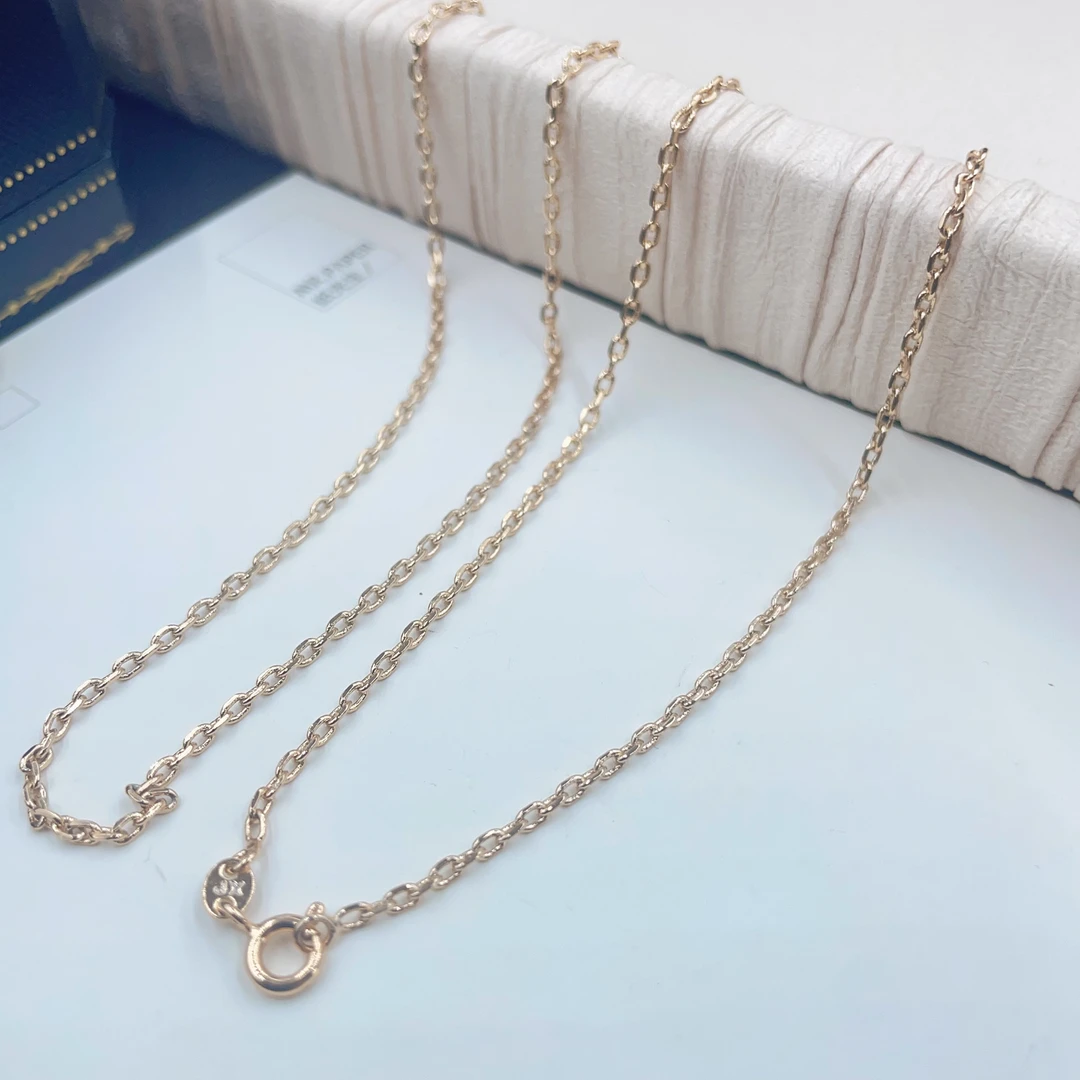 高配香槟色编织大o项链60cm多样性发货-1580