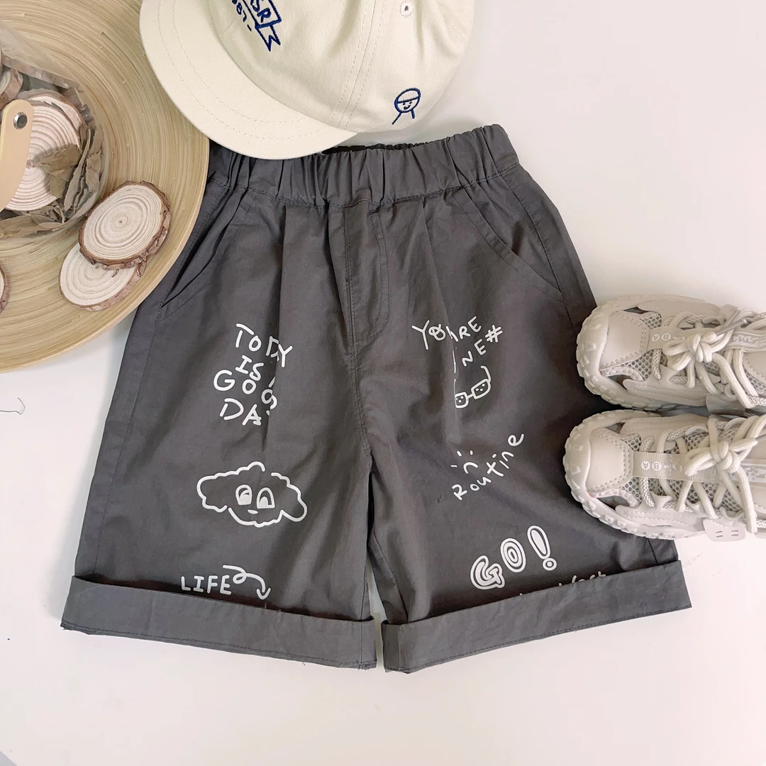 【JMJQ 20325】 夏季中小童韩版百搭过膝七分裤